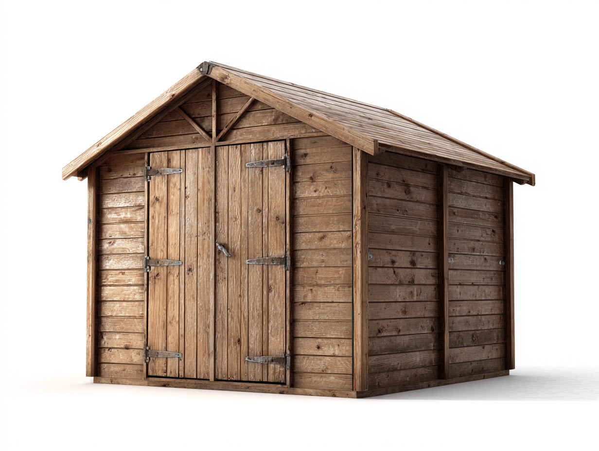 Abri de jardin-Bois-350x270x255 cm-Bois naturel-Brun clair-Style chalet
