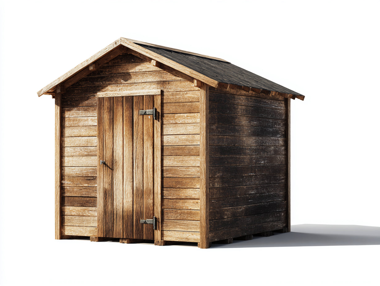 Abri de jardin-Bois-240x190x230 cm-Bois naturel-Brun foncé-Style classique